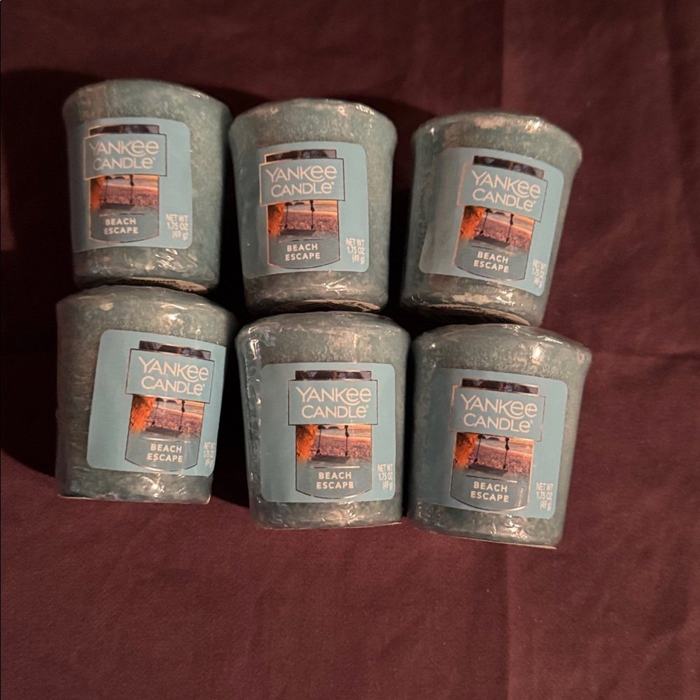 6 NEW Yankee Candle beach escape vitives
